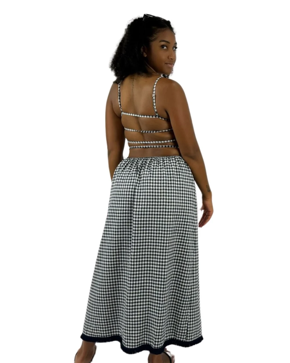 2409 STRAP SMOCKED MIDI DRESS - Image 4