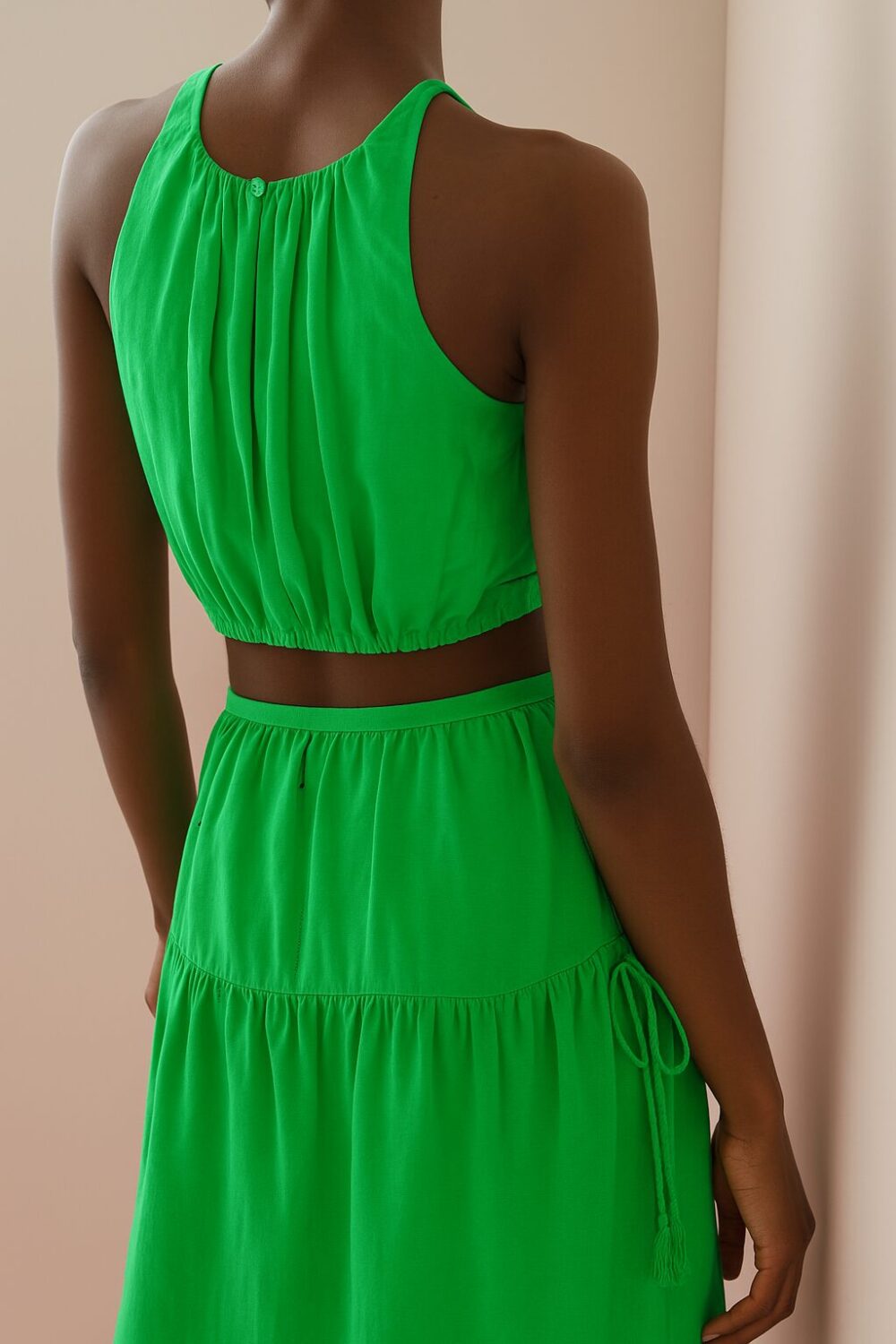 2309 SMOCKED NECK CROP TOP - Image 3