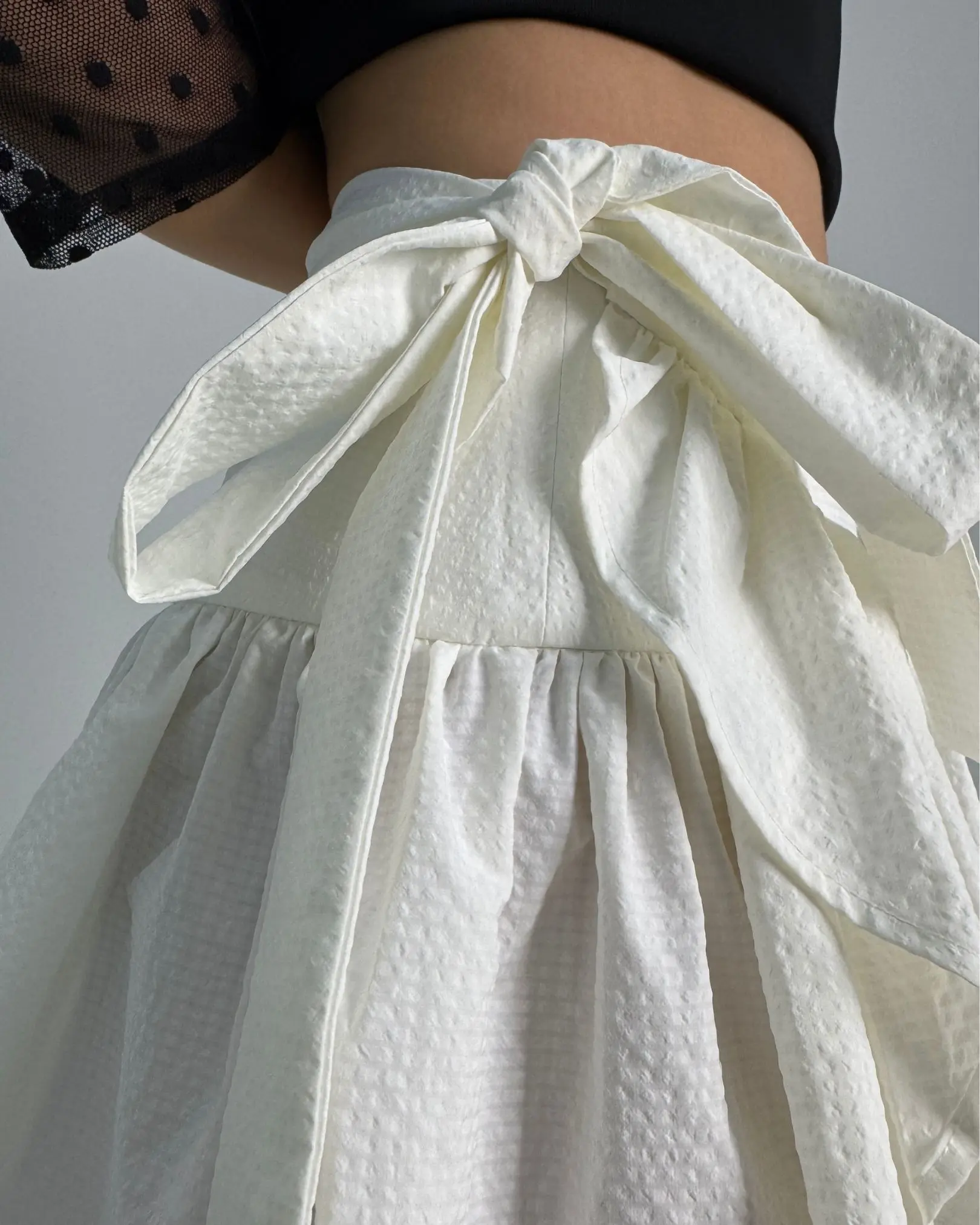 2606 Ruffled Wrap Mini Skirt - Image 3