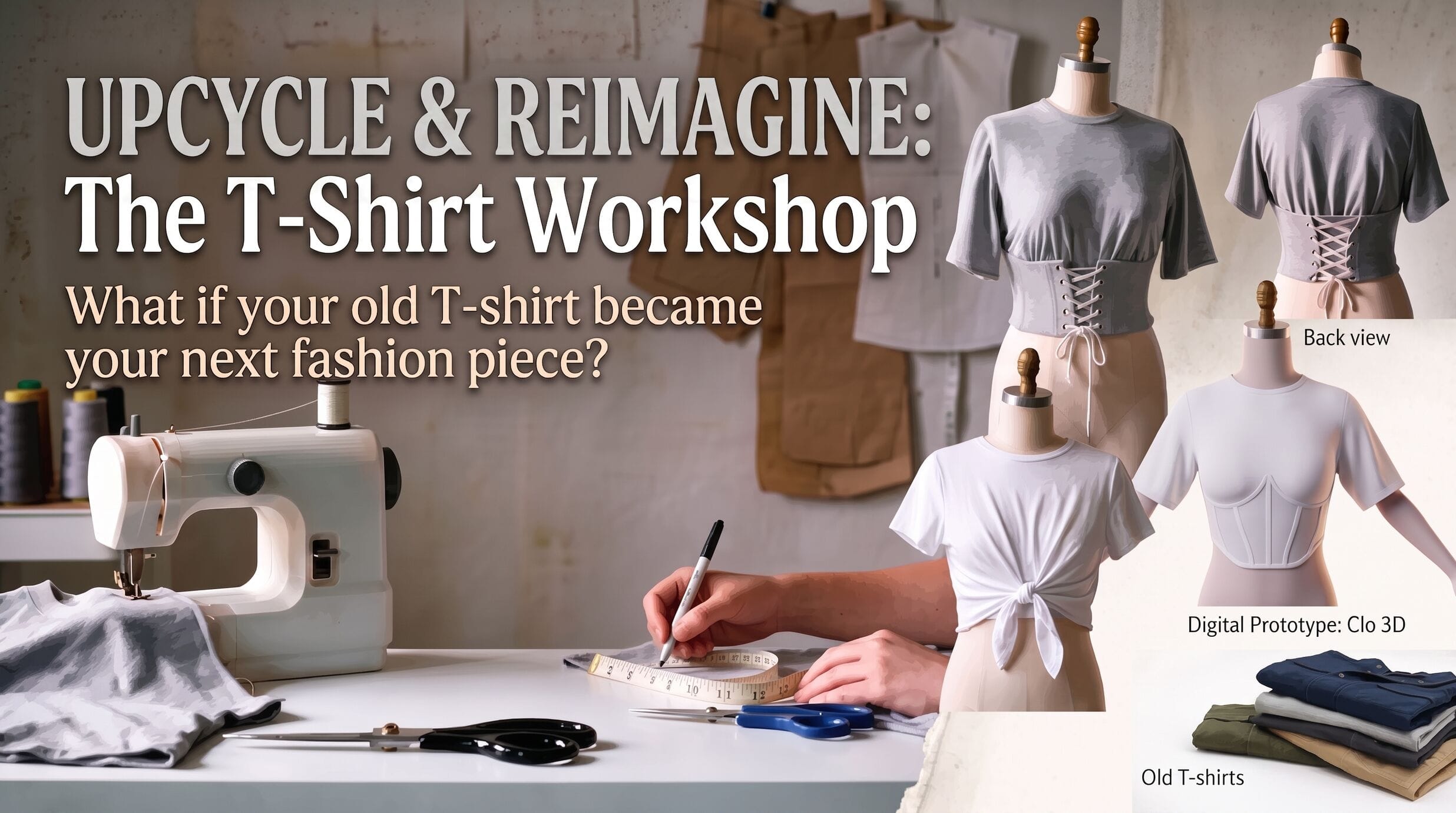 Hosted by Mihaela Kim | UPCYCLE & REIMAGINE: The T-Shirt Workshop
