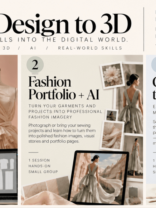 Hosted by Mihaela Kim | Fashion Design to 3D Workshop Series