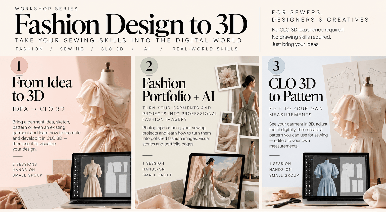 Hosted by Mihaela Kim | Fashion Design to 3D Workshop Series